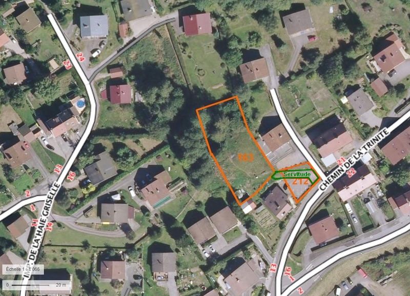 Terrain  vendre  Grardmer - vue Google Earth
